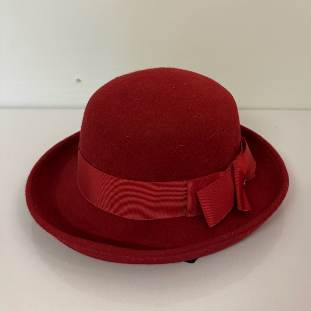 100% wool Red Women's Hat